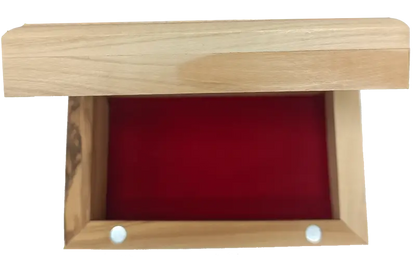 Medium olive wood rectangular keepsake box – handcrafted in bethlehem 3 engraved designs including blank 4.3 x 2.75 2