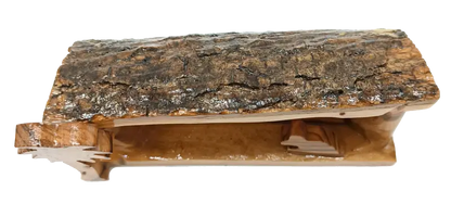 Mini olive wood bark nativity scene from bethlehem – hand carved holy family set nativities