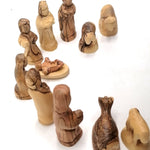 Mini Olive Wood Nativity Set – Handcrafted in Bethlehem, Holy Land | 3.3" Christian Decor & Unique Gift - Zuluf