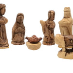 Mini Olive Wood Nativity Set – Handcrafted in Bethlehem, Holy Land | 3.3" Christian Decor & Unique Gift - Zuluf