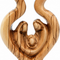 Olive Wood Holy Family Hand Carved Nativity Sculpture from the Holy Land 6.6 Inch