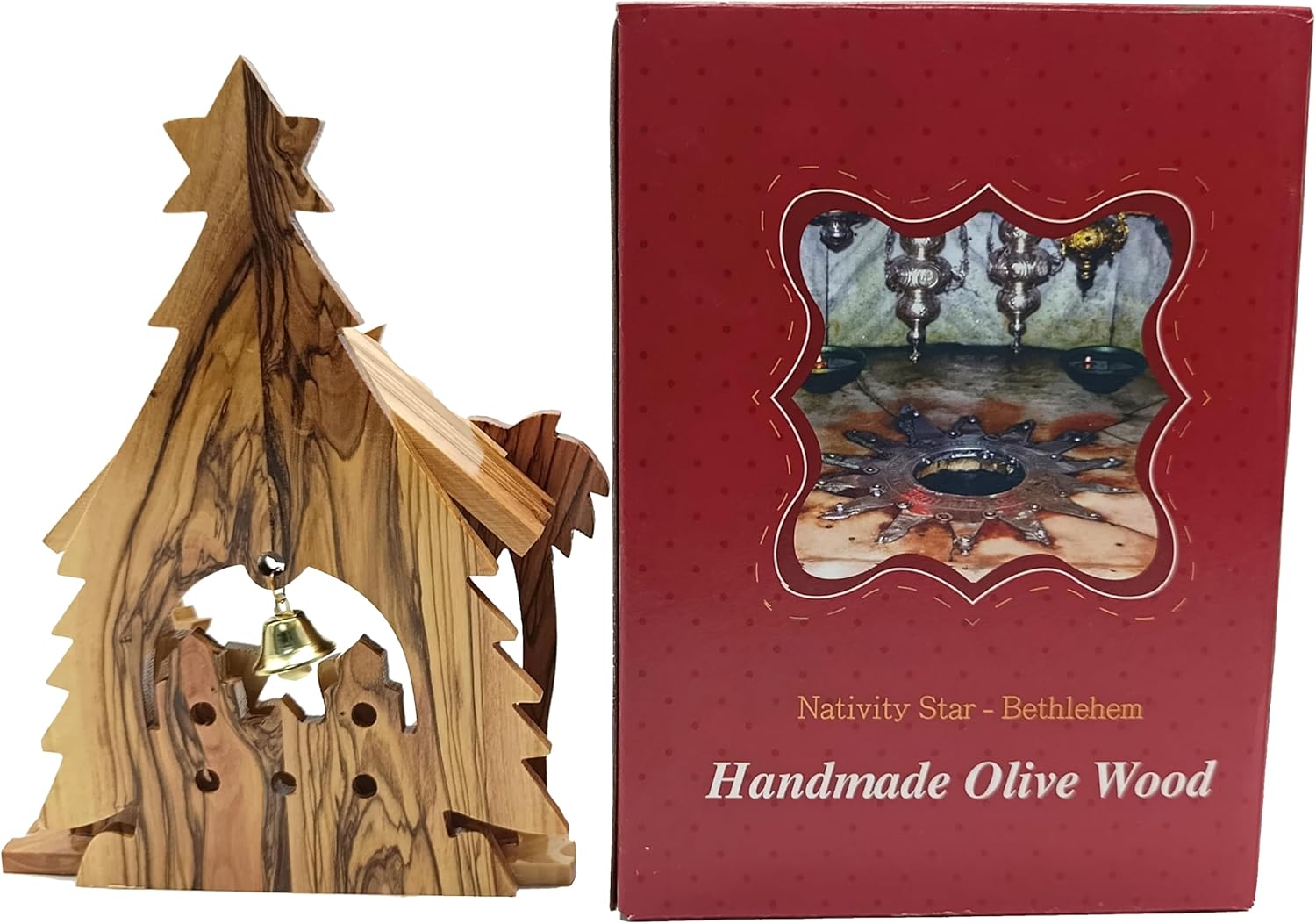 Large Hand-Carved Olive Wood Nativity Scene from Bethlehem – Full Holy Family & Magi Set - Additional View 4