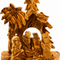 Genuine Nativity Stable, Hand Carved Olive Wood Tabletop Nativity from Bethlehem, 6.1 inch