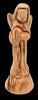 Olive Wood Angel Figurine Holding Baby - Handcrafted in the Holy Land | Ideal Gift for Expectant Mothers, New Baby, Baptism, Baby Shower, or Any Occasion | 5.2X2.2X1.9" - Zuluf