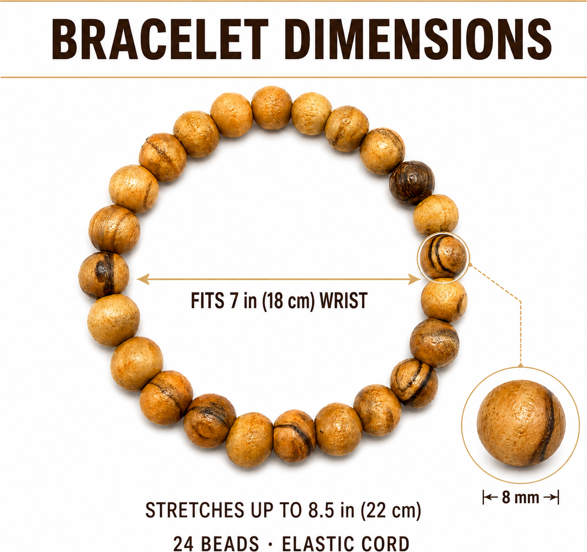 Bracelet Dimensions 7 in Wrist