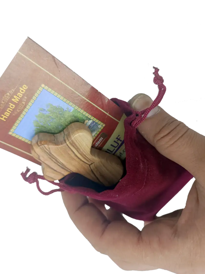 Olive wood comfort cross from bethlehem with gift bags - crosses