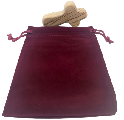 Olive wood comfort cross from bethlehem with gift bags - crosses