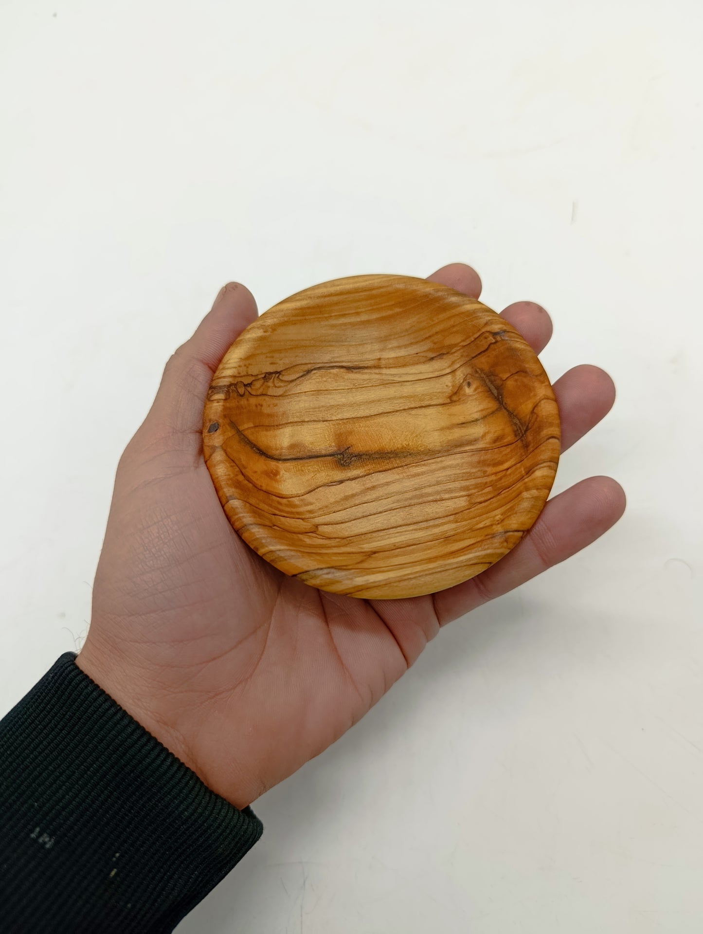 Olive wood olive wood communion bread tray lifestyle view from Bethlehem Holy Land