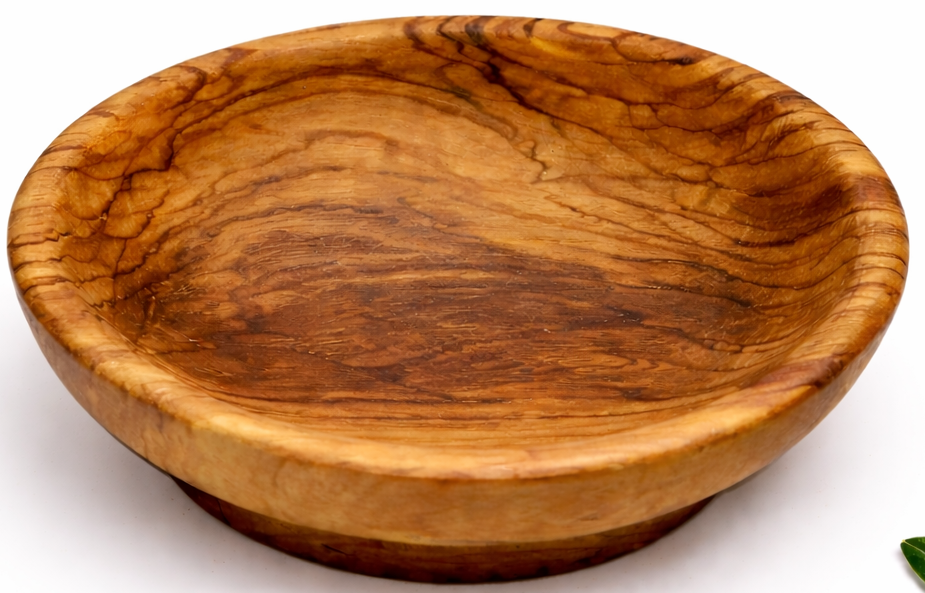 Handmade olive wood olive wood communion bread tray from Bethlehem, hand carved Christian artisan workshop