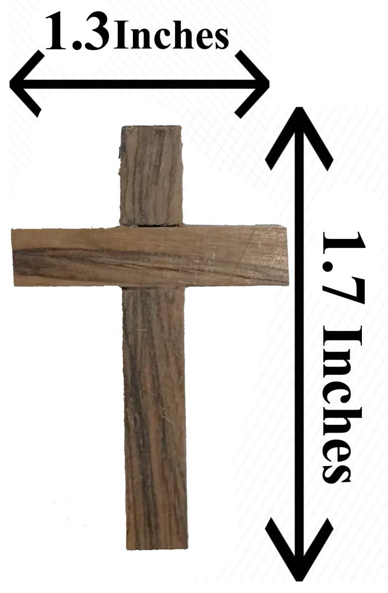 Olive wood cross pendant necklace unisex christian jewelry - charm