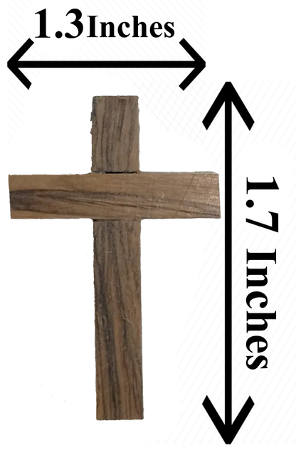 Olive wood cross pendant necklace unisex christian jewelry - charm