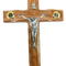Olive Wood Crucifix with Authentic Holy Land Elements