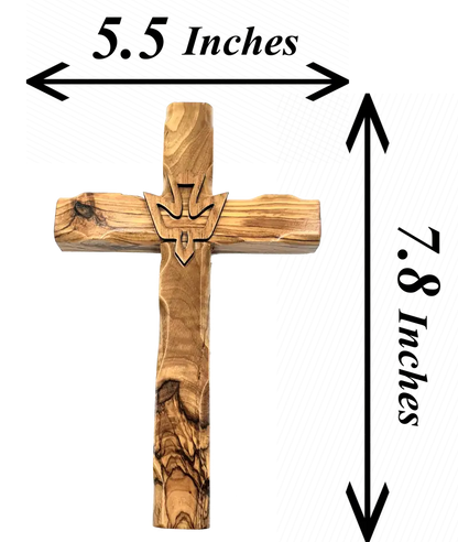 Olive wood dove cross from bethlehem holy spirit symbol - 20cm - 7.8 inches