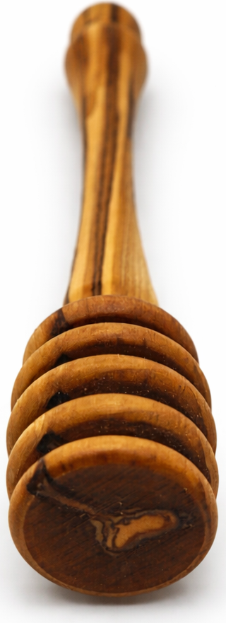 Handmade olive wood honey dipper from Bethlehem in hand size from Bethlehem Holy Land