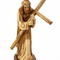 Olive Wood Jesus Carrying the Cross Statue, Bethlehem 18.1 Inch