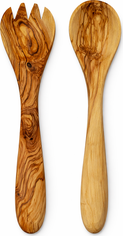 Handmade olive wood kitchen utensil set from Bethlehem grain detail from Bethlehem Holy Land