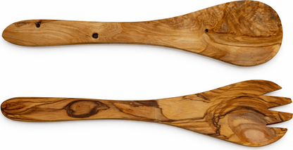 Handmade olive wood kitchen utensil set from Bethlehem grain detail from Bethlehem Holy Land