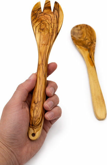 Handmade olive wood kitchen utensil set from Bethlehem lifestyle from Bethlehem Holy Land
