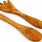 Handmade Olive Wood Spoon and Fork Utensil Set from Bethlehem
