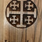 Olive Wood Magnet – Jerusalem Cross Symbol – Bethlehem Olive Wood