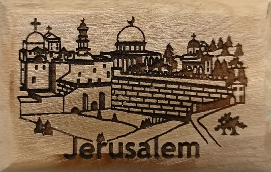 Olive wood magnet – jerusalem old city bethlehem - magnet