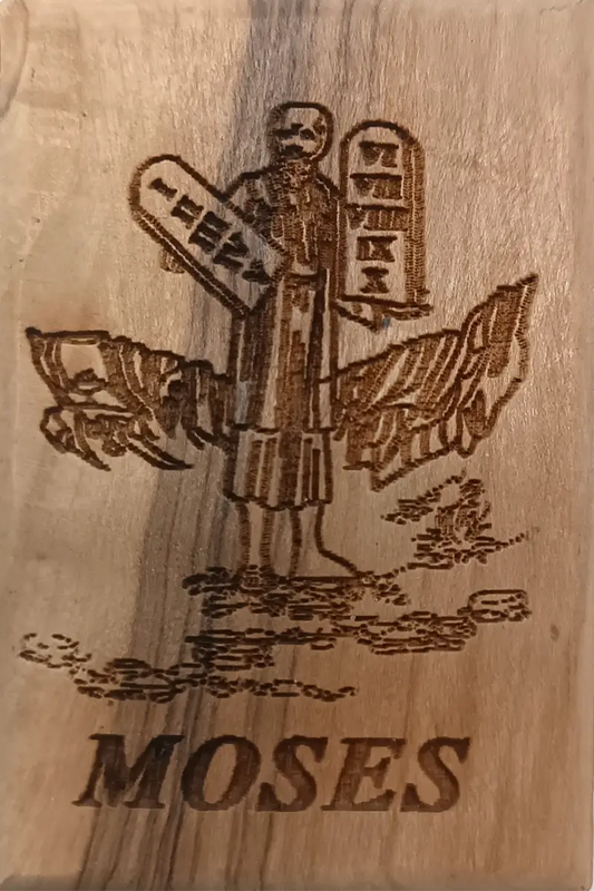 Olive wood magnet – moses bethlehem - magnet