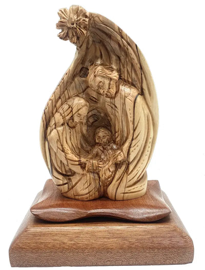 Olive wood nativity scene handmade christmas decor from bethlehem - figures