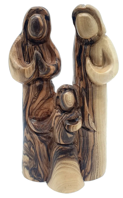 Olive wood nativity scene set hand carved in the holy land