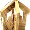 Hand Carved Olive Wood Ornament House Holiday Decor