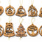 Laser-Cut Olive Wood Christian Ornament Set from Bethlehem, 10 Mixed Holy Land Designs