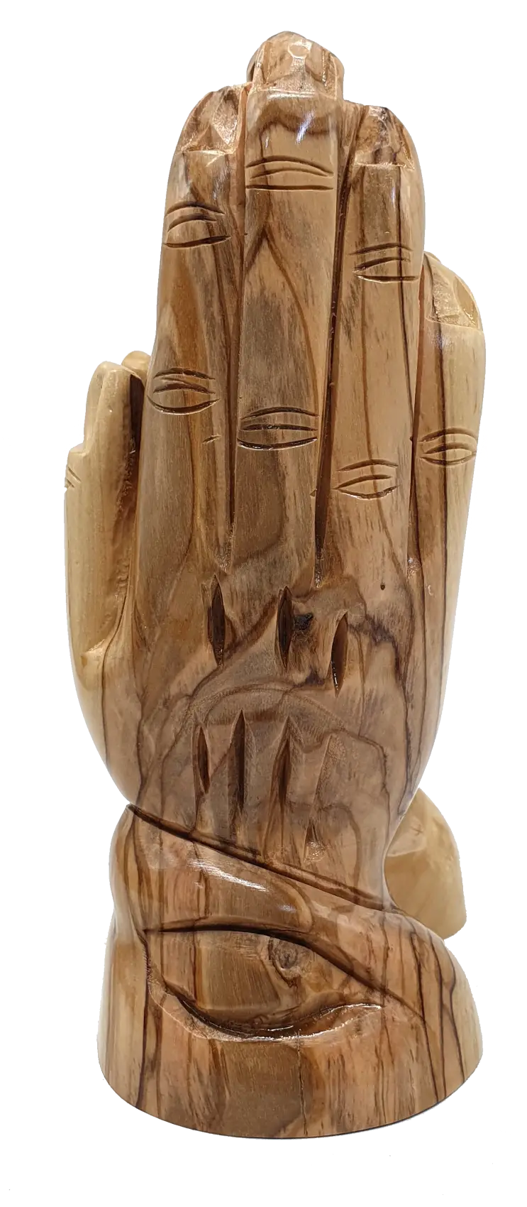 Olive wood praying hands sculpture handcrafted in holy land - figures