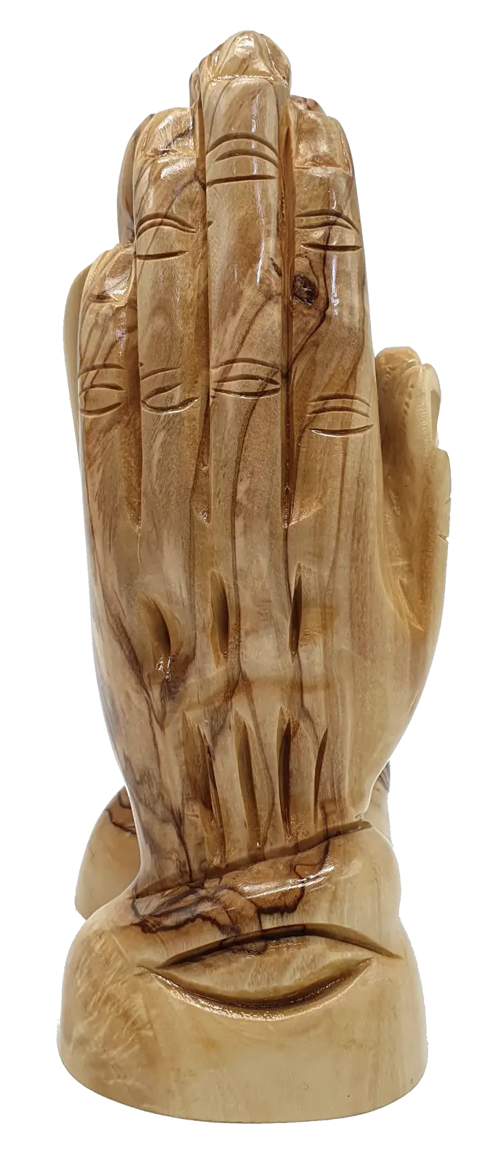 Olive wood praying hands sculpture handcrafted in holy land - figures