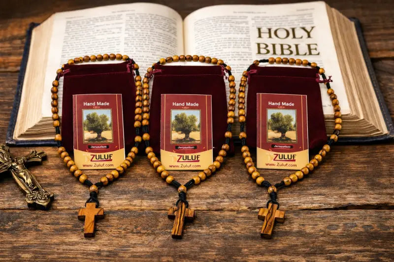 Olive wood rosary – handcrafted in bethlehem from holy land trees - rosaries
