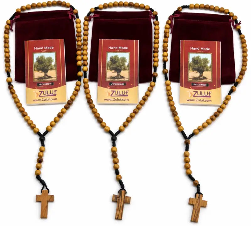 Olive Wood Rosary – Handcrafted in Bethlehem | Zuluf