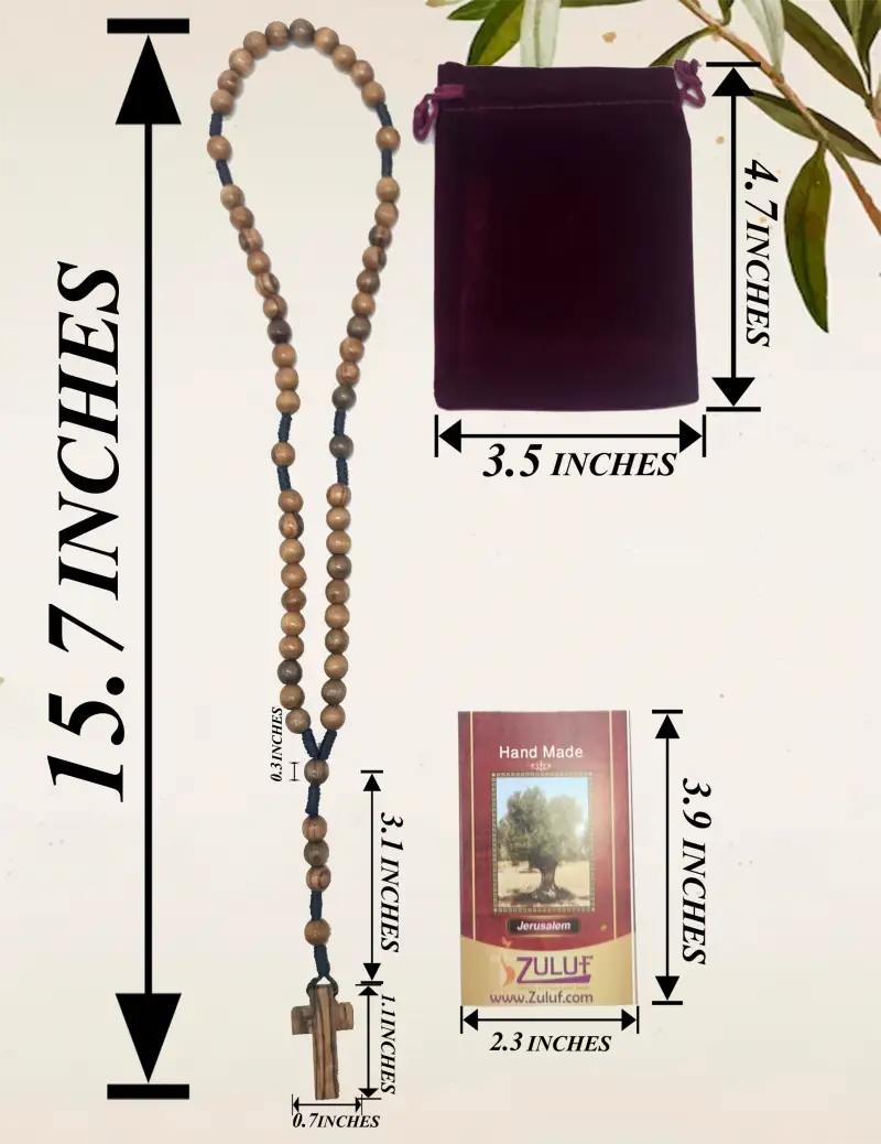 Olive wood rosary – handcrafted in bethlehem from holy land trees - rosaries