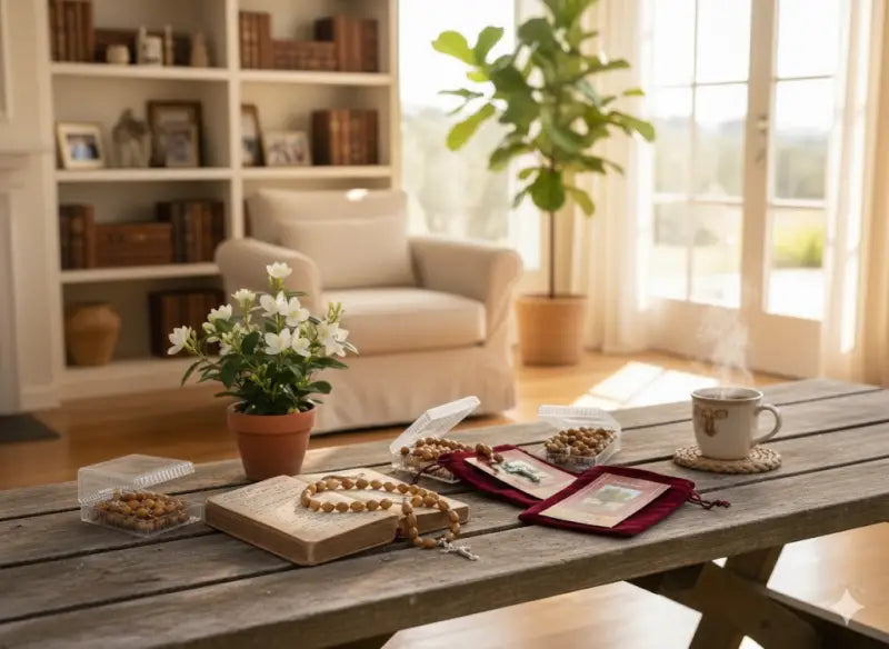 Olive wood rosary handmade in bethlehem – 21.6” catholic with metal crucifix includes velvet bag plastic gift box &