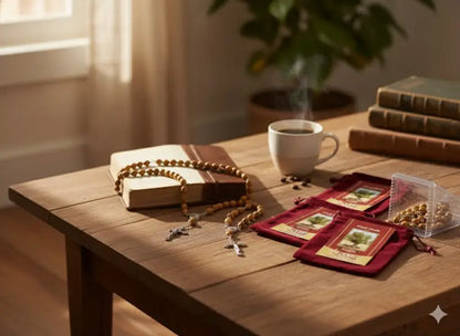 Olive wood rosary handmade in bethlehem – 21.6” catholic with metal crucifix includes velvet bag plastic gift box &