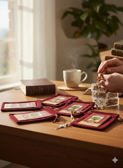 Olive wood rosary handmade in bethlehem – 21.6” catholic with metal crucifix includes velvet bag plastic gift box &