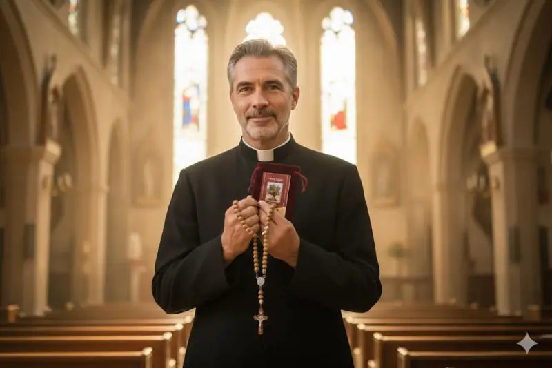 Olive wood rosary with metal crucifix & medals | classic prayer - rosaries