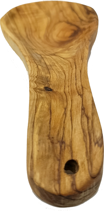 Handmade olive wood spoon rest from Bethlehem additional view from Bethlehem Holy Land