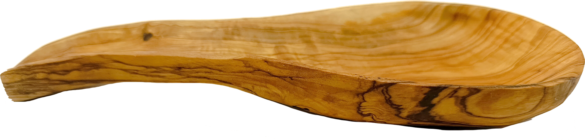 Handmade olive wood spoon rest from Bethlehem top view from Bethlehem Holy Land