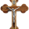 Orthodox Olive Wood Cross with Holy Land Soil Handcrafted 4.7 Inches