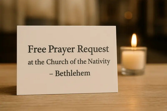 Prayer request hand delivered to the church of nativity bethlehem