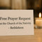 Prayer Request Hand Delivered to the Church of the Nativity Bethlehem