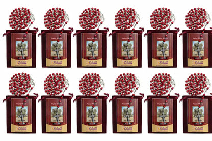 Red rosary with silver-tone chain – 47 cm lightly scented beads - 12 - rosaries