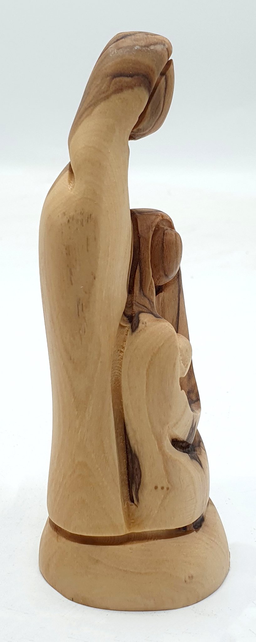 "Sacred Artistry: Zuluf Hand - Carved Olive Wood Holy Family Sculpture - 4.7 Inches | Christmas Gift - Mary and Joseph Figurines - Zuluf