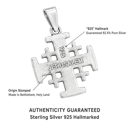 silver jerusalem cross pendant 4 bethlehem