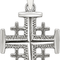 Small 925 Sterling Silver Jerusalem Cross Pendant Holy Land Bethlehem 1 inch