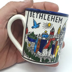 Small Handmade Ceramic Tea Mug - High - Quality Hebron Pottery | Authentic Artisan Mug from Palestine - Zuluf