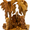 Handmade Small Nativity Set, Hand Carved Olive Wood Holy Family Scene from Bethlehem, 4.9 inch